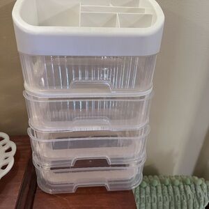 Clear and White Storage Organizer